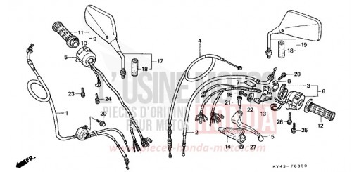 COMMUTATEUR/CABLE NSR125RN de 1992